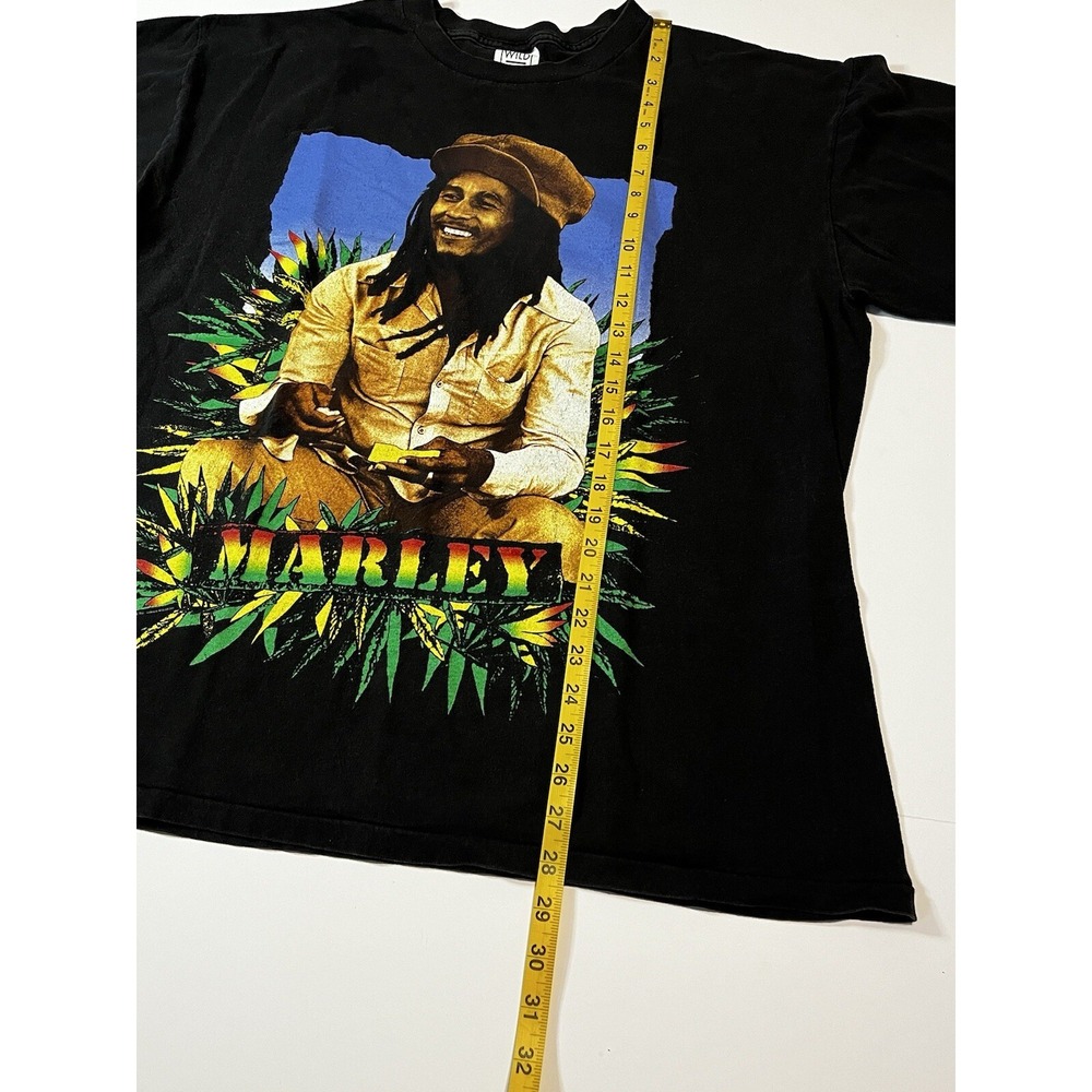 Vintage Bob Marley 1993 Herb Rap T-shirt Size XL Single Stitch Wild Oats Tag - Picture 8 of 10
